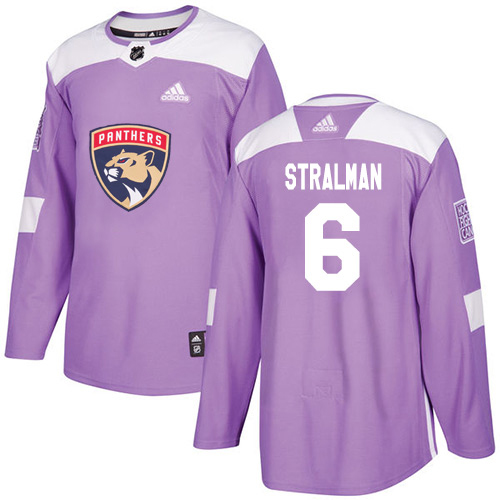 Adidas Florida Panthers #6 Anton Stralman Purple Authentic Fights Cancer Stitched Youth NHL Jersey